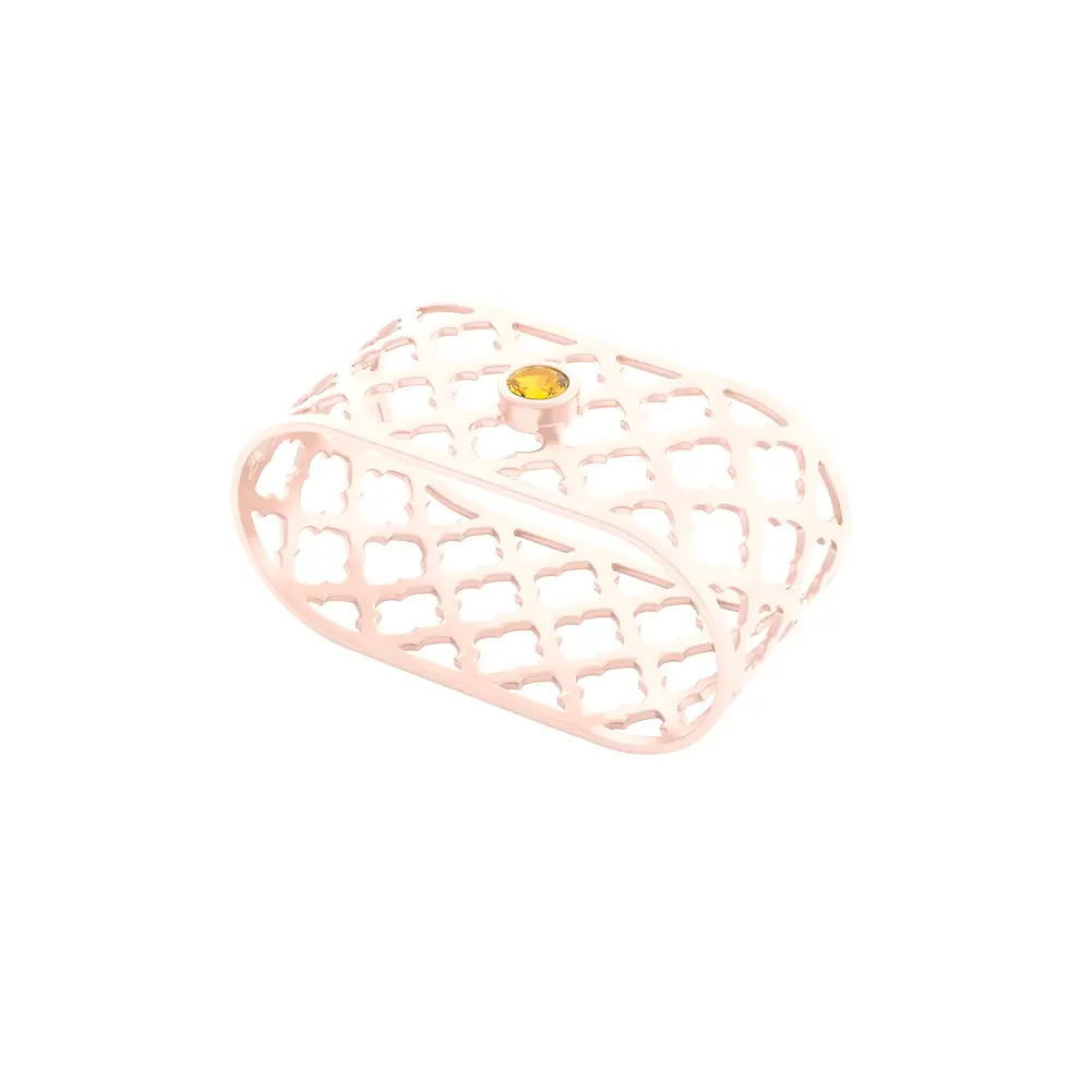 Thumbnail: Sands Oriental - Napkin Rings with Golden Citrine - GIFT SET 2 pieces