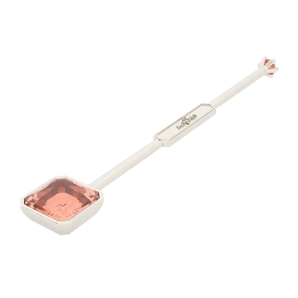 Miniaturbild: Viski Sitta - White Gold with Peach Tourmaline