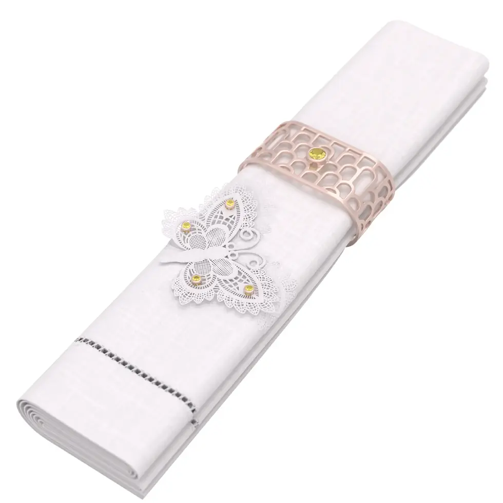 Thumbnail: Vlinder - Linen Napkin with Yellow Sapphire