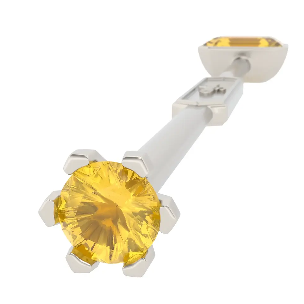 Miniaturbild: Viski Sitta - White Gold with Yellow Tourmaline