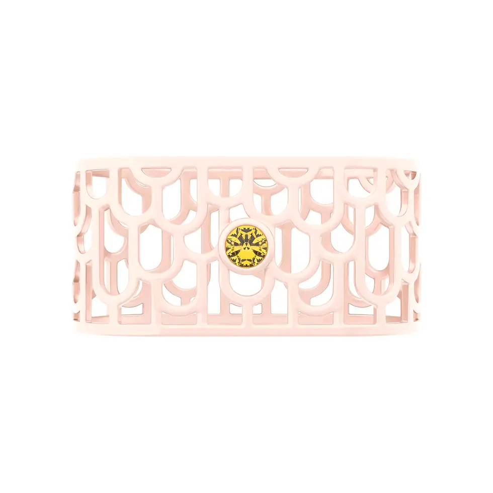 Miniaturbild: Sands Art-Déco - Rose Gold with Yellow Tourmaline