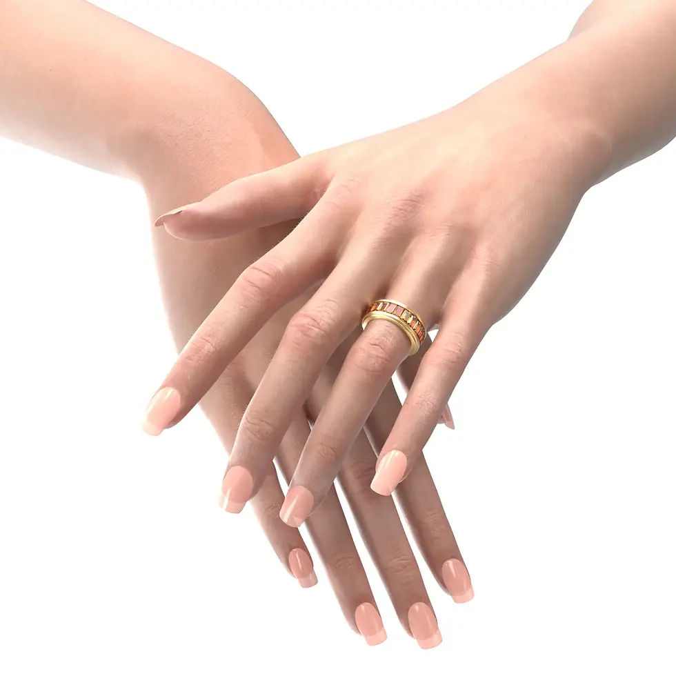 Miniaturbild: Selva - Unisex Eternity Ring with Spessartite Garnet