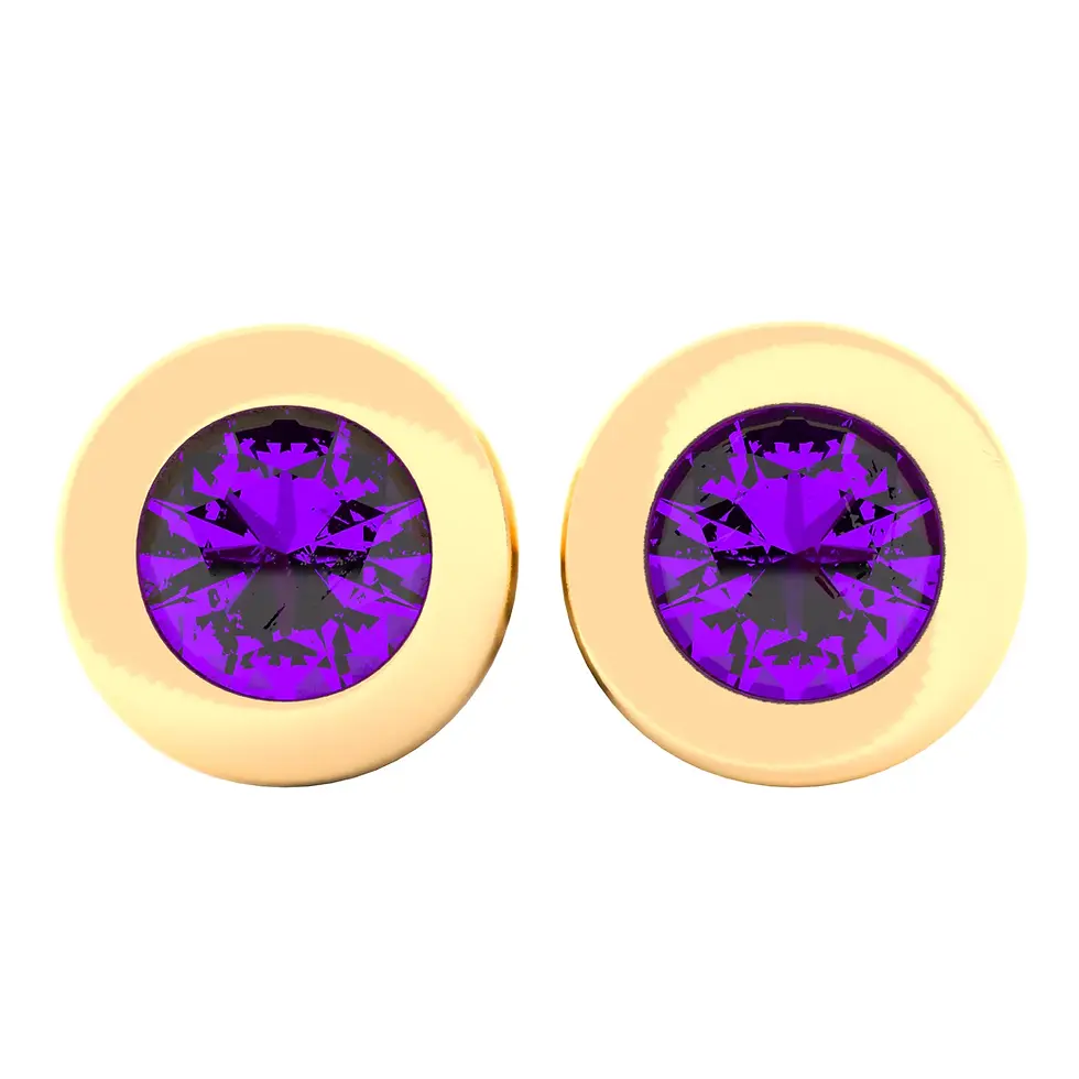 Miniaturbild: Thanh - Yellow Gold with Purple Amethyst