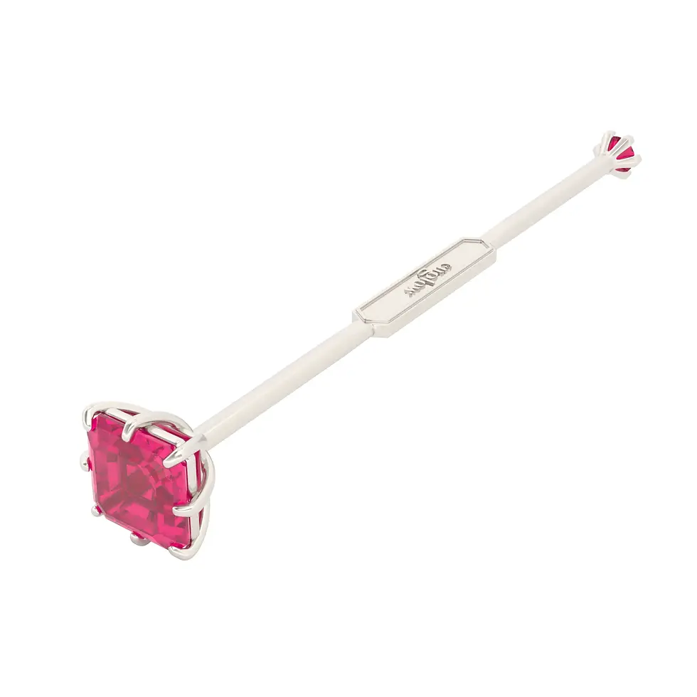 Thumbnail: Viski Saba - Whiskey Stirrer Saba with Pink Tourmaline
