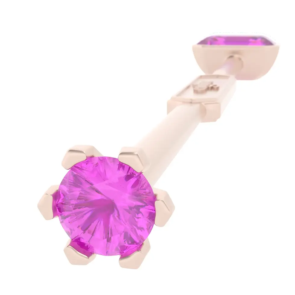 Thumbnail: Viski Sitta - Rose Gold with Pink Sapphire