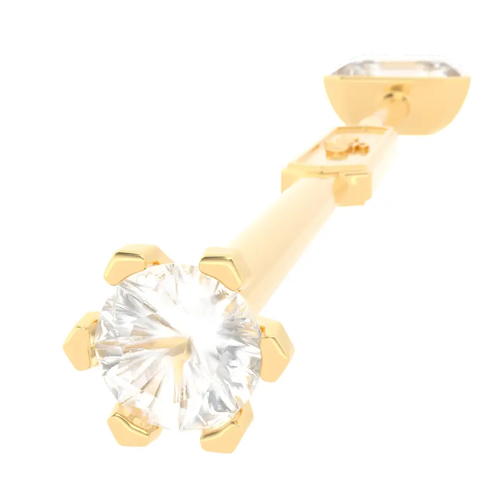 Miniaturbild: Viski Sitta - Yellow Gold with White Zircon