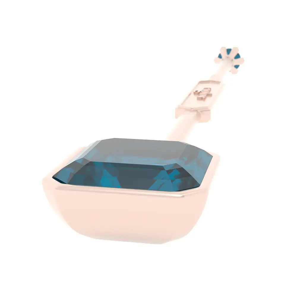 Thumbnail: Viski Sitta - Rose Gold with Indicolite Tourmaline