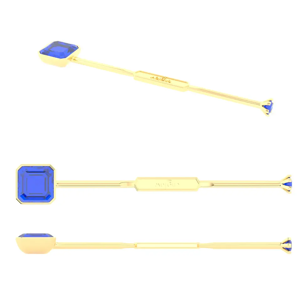 Thumbnail: Viski Sitta - Whiskey Stirrer Sitta with Blue Sapphire