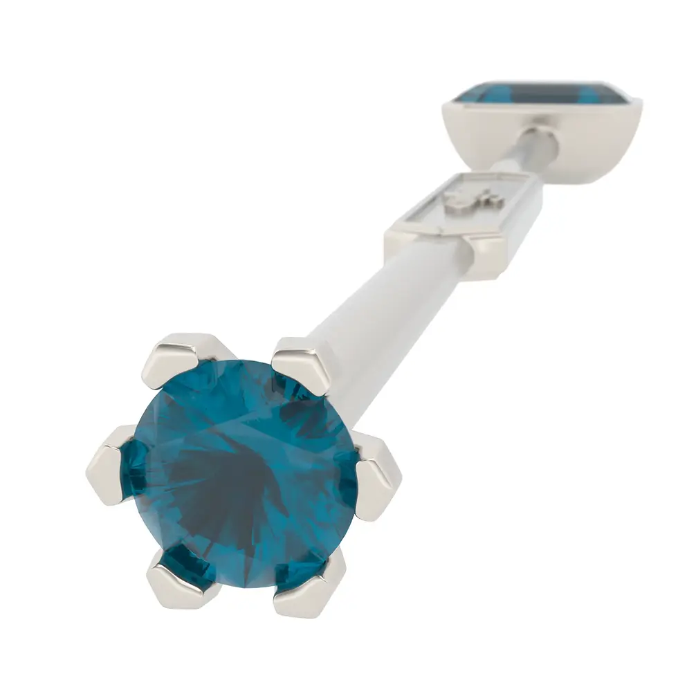 Thumbnail: Viski Sitta - White Gold with Indicolite Tourmaline