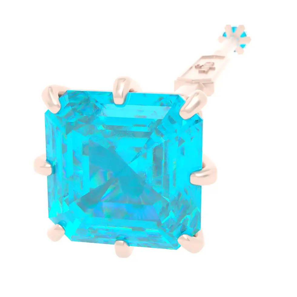Miniaturbild: Viski Saba - Rose Gold with Blue Zircon