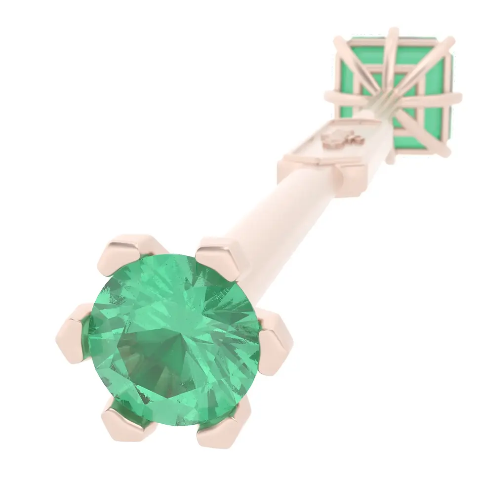 Thumbnail: Viski Saba - Rose Gold with Green Sapphire