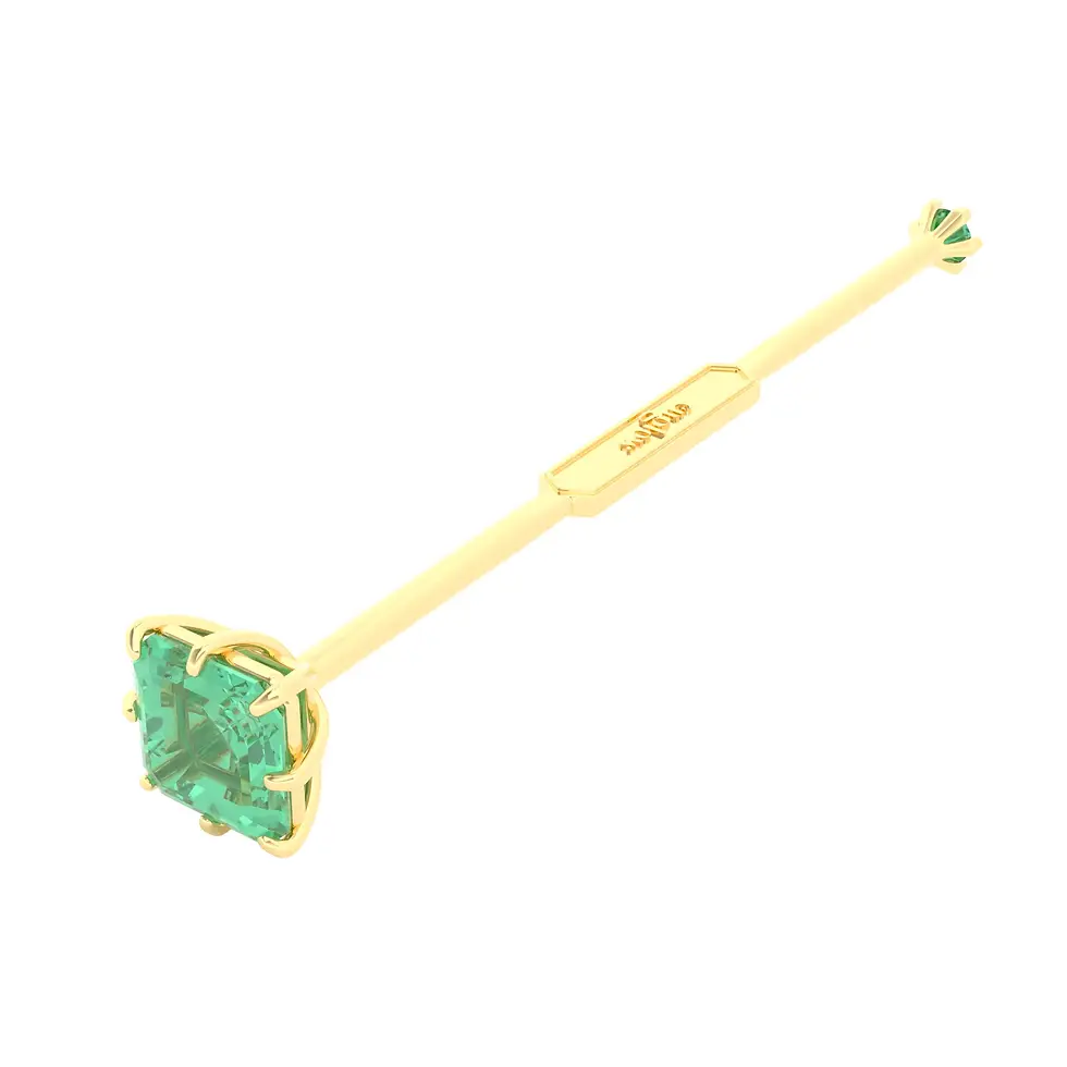 Miniaturbild: Viski Saba - Yellow Gold with Green Sapphire