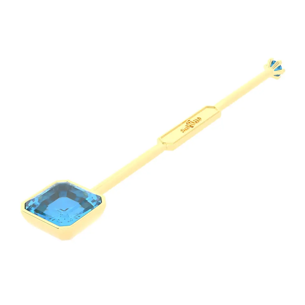 Miniaturbild: Viski Sitta - Whiskey Stirrer Sitta with Electric Blue Topaz