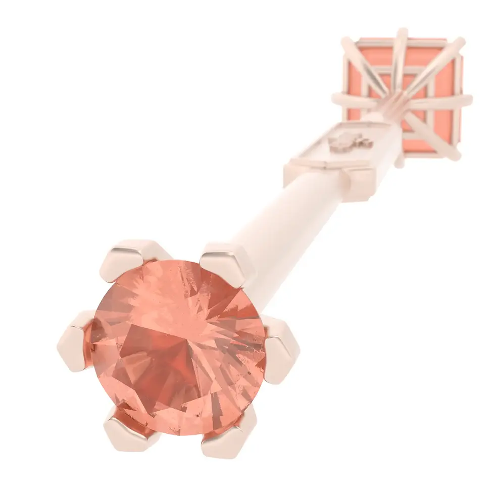 Thumbnail: Viski Saba - Rose Gold with Peach Tourmaline