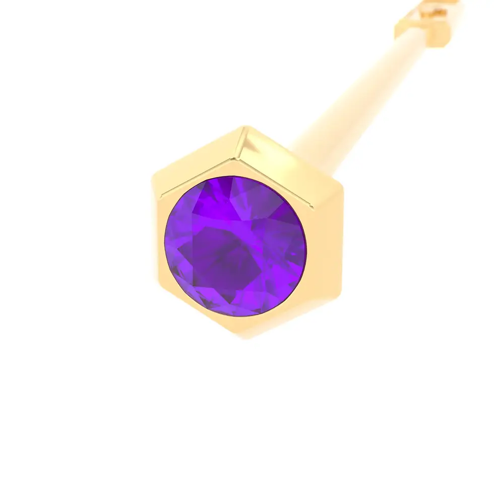 Miniaturbild: Coctel Sitta - Yellow Gold with Purple Amethyst