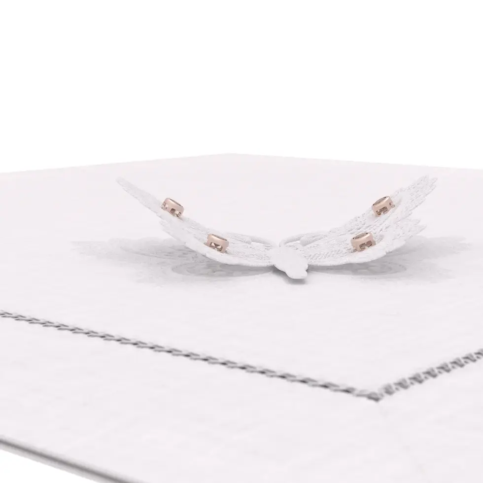 Thumbnail: Vlinder - Rose Gold with Champagne Zircon