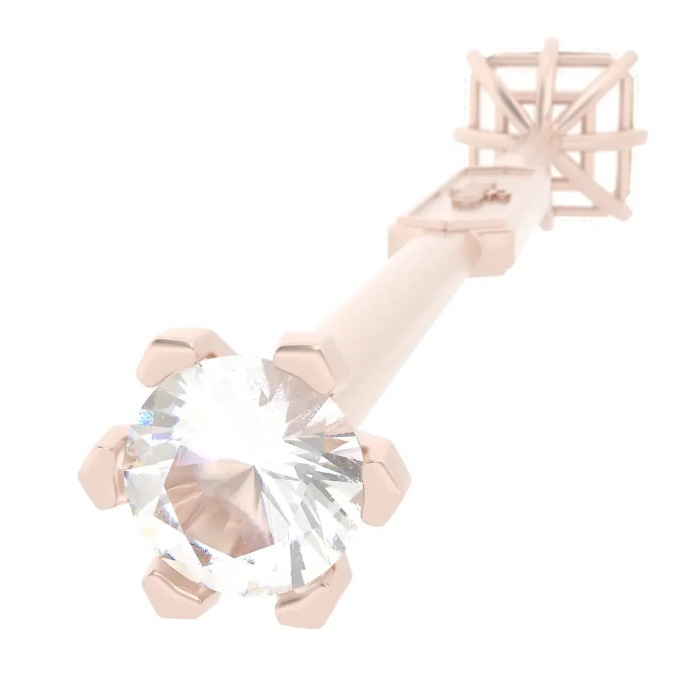 Thumbnail: Viski Saba - Rose Gold with White Topaz