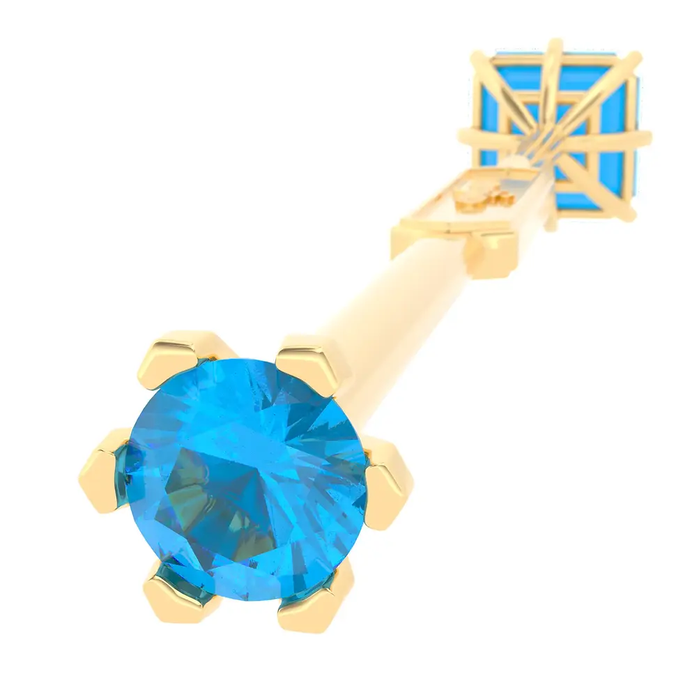 Miniaturbild: Viski Saba - Whiskey Stirrer Saba with Santa Maria Aquamarine