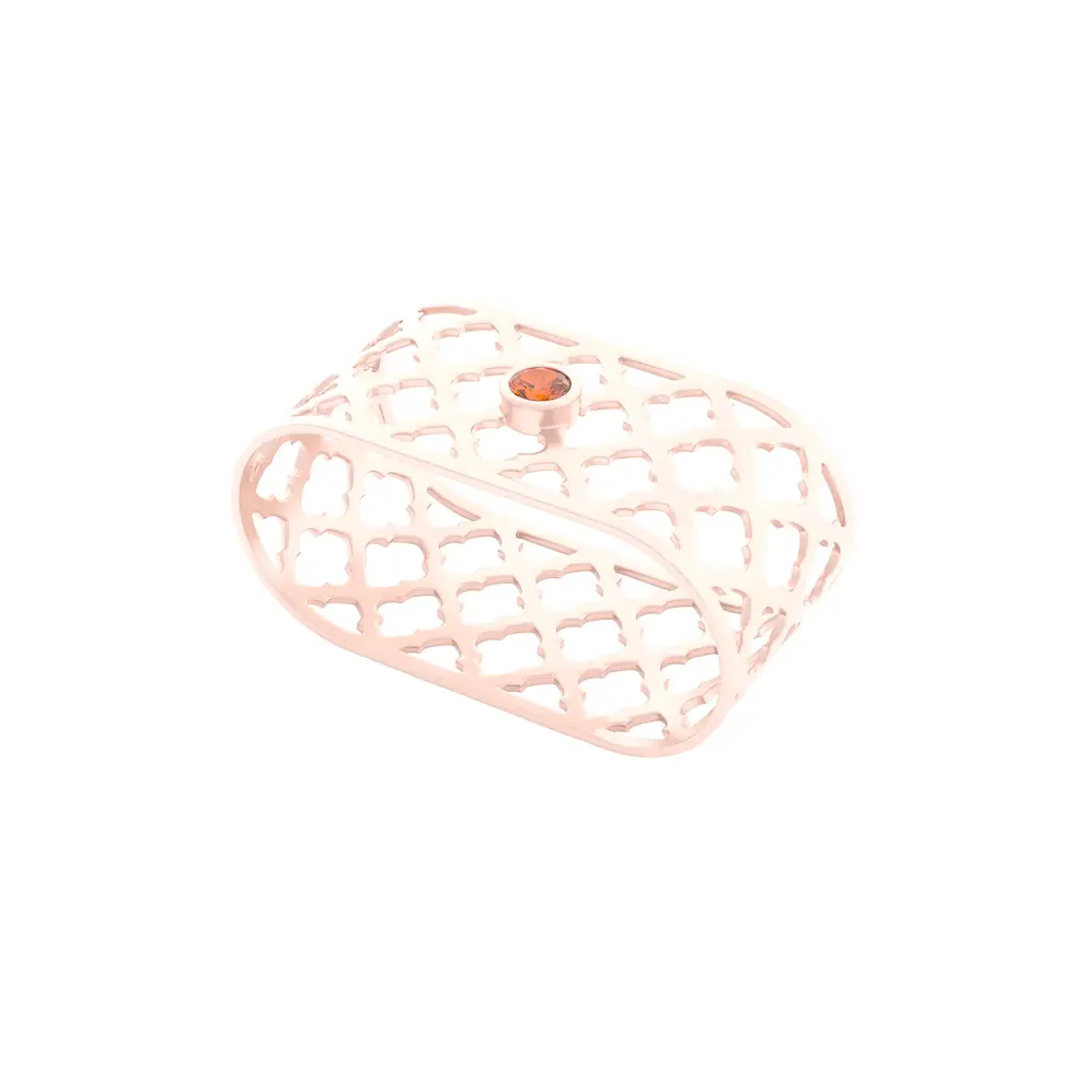 Thumbnail: Sands Oriental - Napkin Rings with Spessartite Garnet - GIFT SET 2 pieces