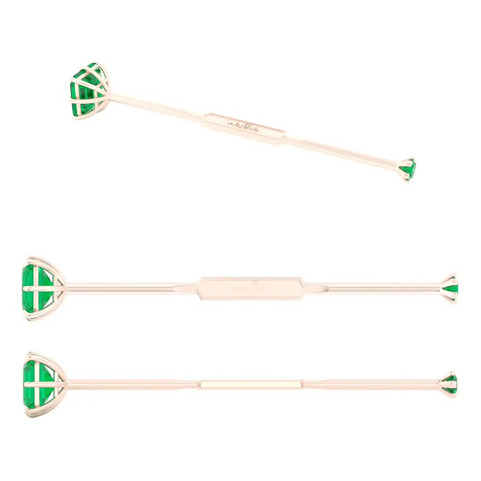 Miniaturbild: Viski Saba - Whiskey Stirrer Saba with Zambian Emerald - GIFT SET