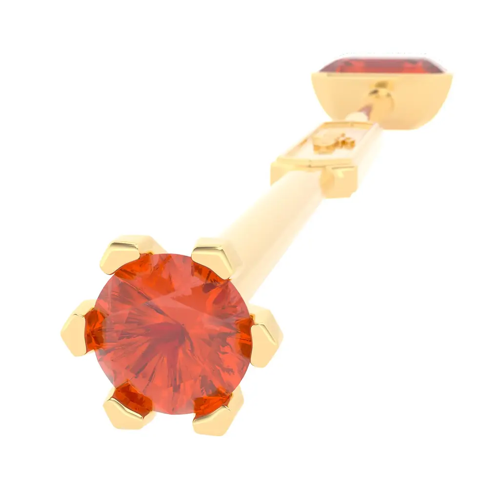 Thumbnail: Viski Sitta - Yellow Gold with Orange Sapphire