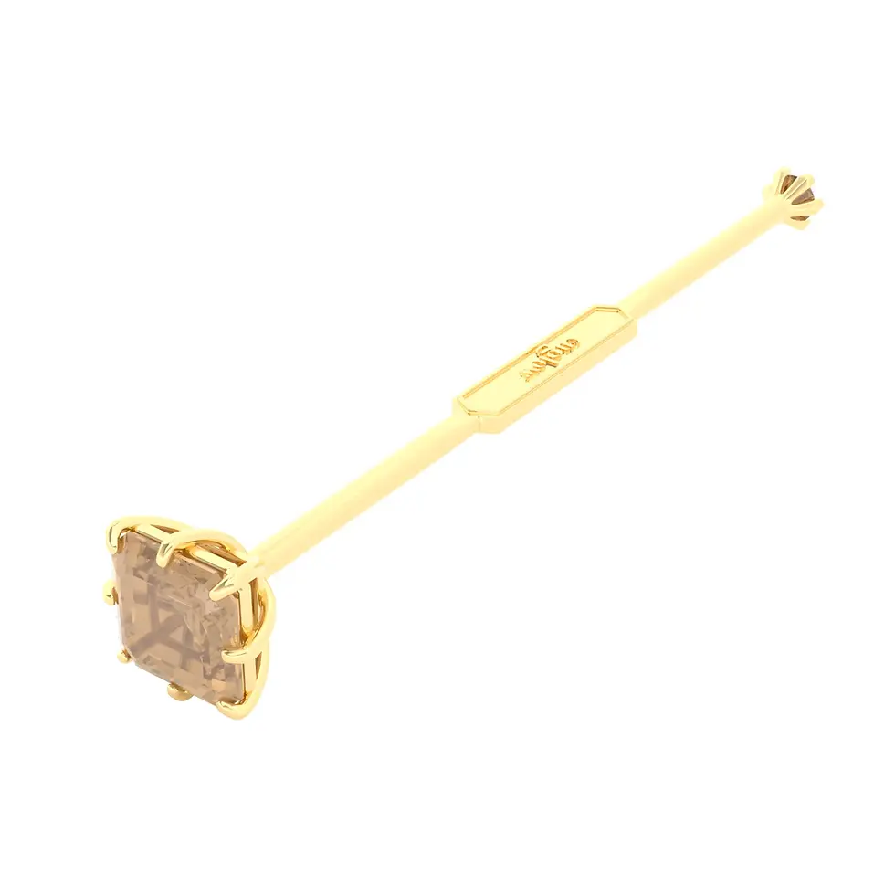 Miniaturbild: Viski Saba - Yellow Gold with Champagne Zircon