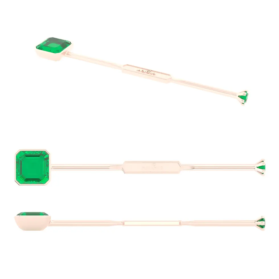 Miniaturbild: Viski Sitta - Whiskey Stirrer Sitta with Zambian Emerald