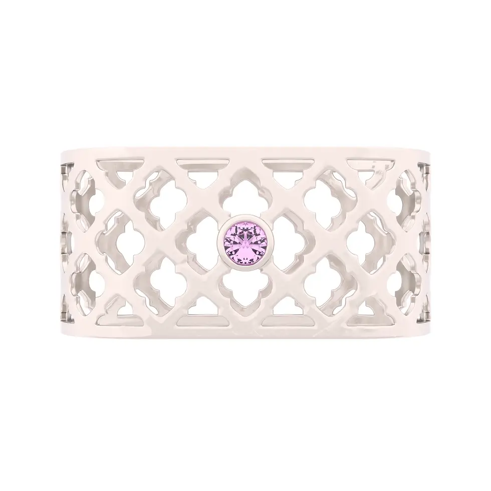 Miniaturbild: Sands Oriental - White Gold with Pink Amethyst