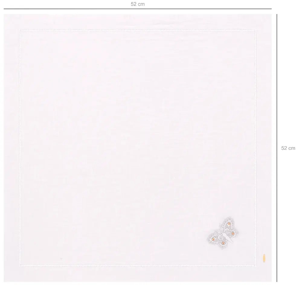 Thumbnail: Vlinder - Linen Napkin with Peach Tourmaline