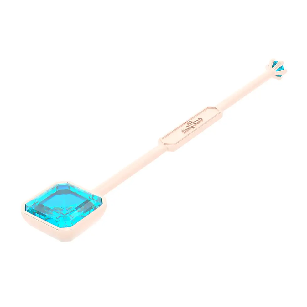 Miniaturbild: Viski Sitta - Rose Gold with Blue Zircon