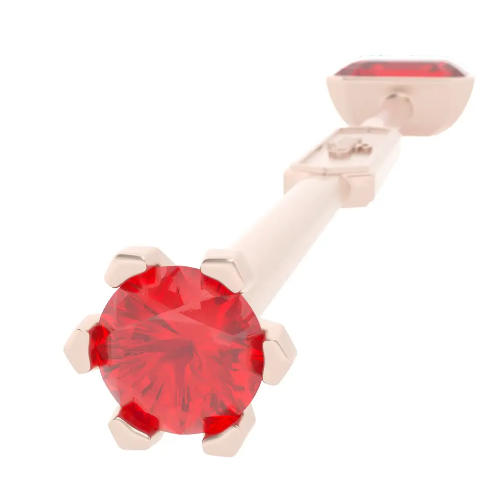 Miniaturbild: Viski Sitta - Rose Gold with Red Garnet