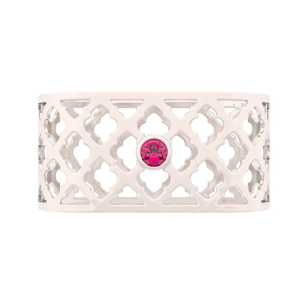 Thumbnail: Sands Oriental - Napkin Rings with Pink Tourmaline - GIFT SET 2 pieces