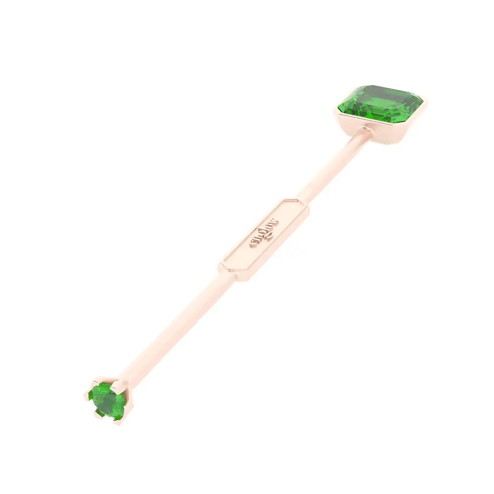 Miniaturbild: Viski Sitta - Whiskey Stirrer Sitta with Tsavorite Garnet