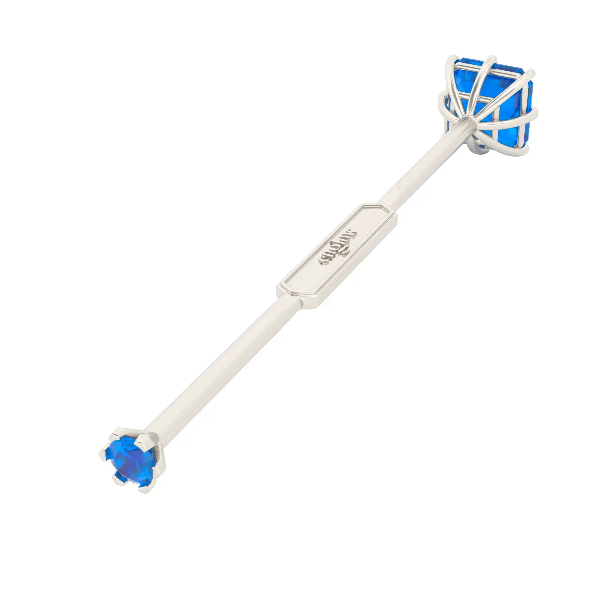 Viski Saba - Whiskey Stirrer Saba with London Blue Topaz