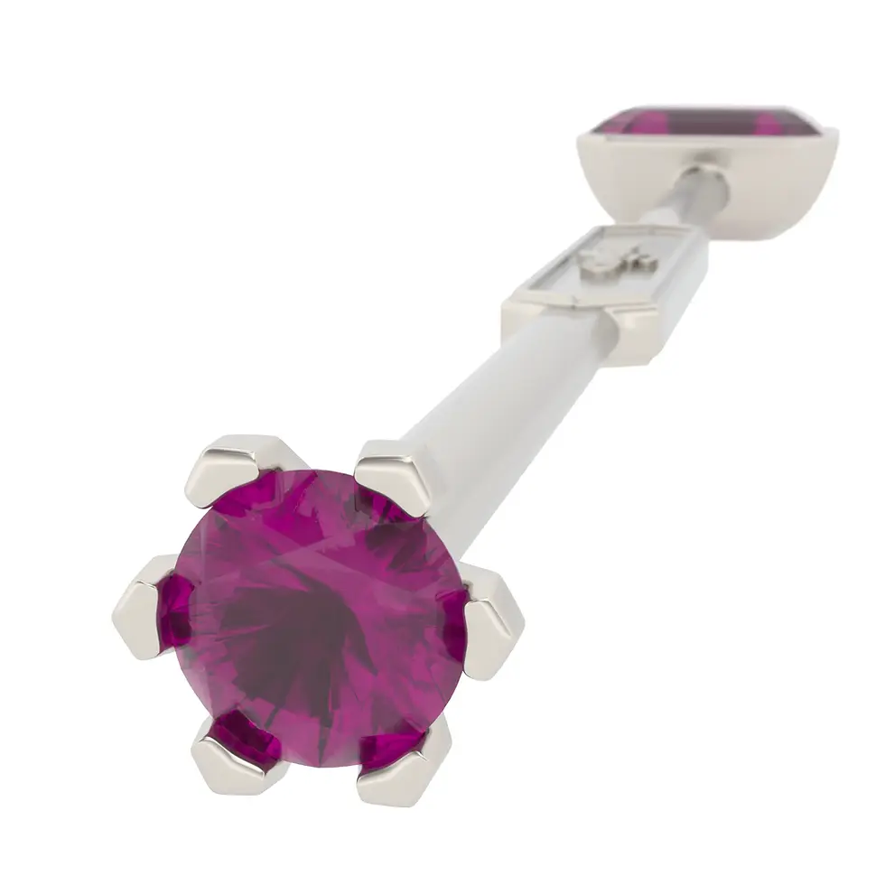 Miniaturbild: Viski Sitta - White Gold with Rubellite Tourmaline