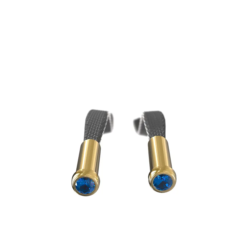 Miniaturbild: HUPPU Hoodie - black, Yellow Gold with London Blue Topaz