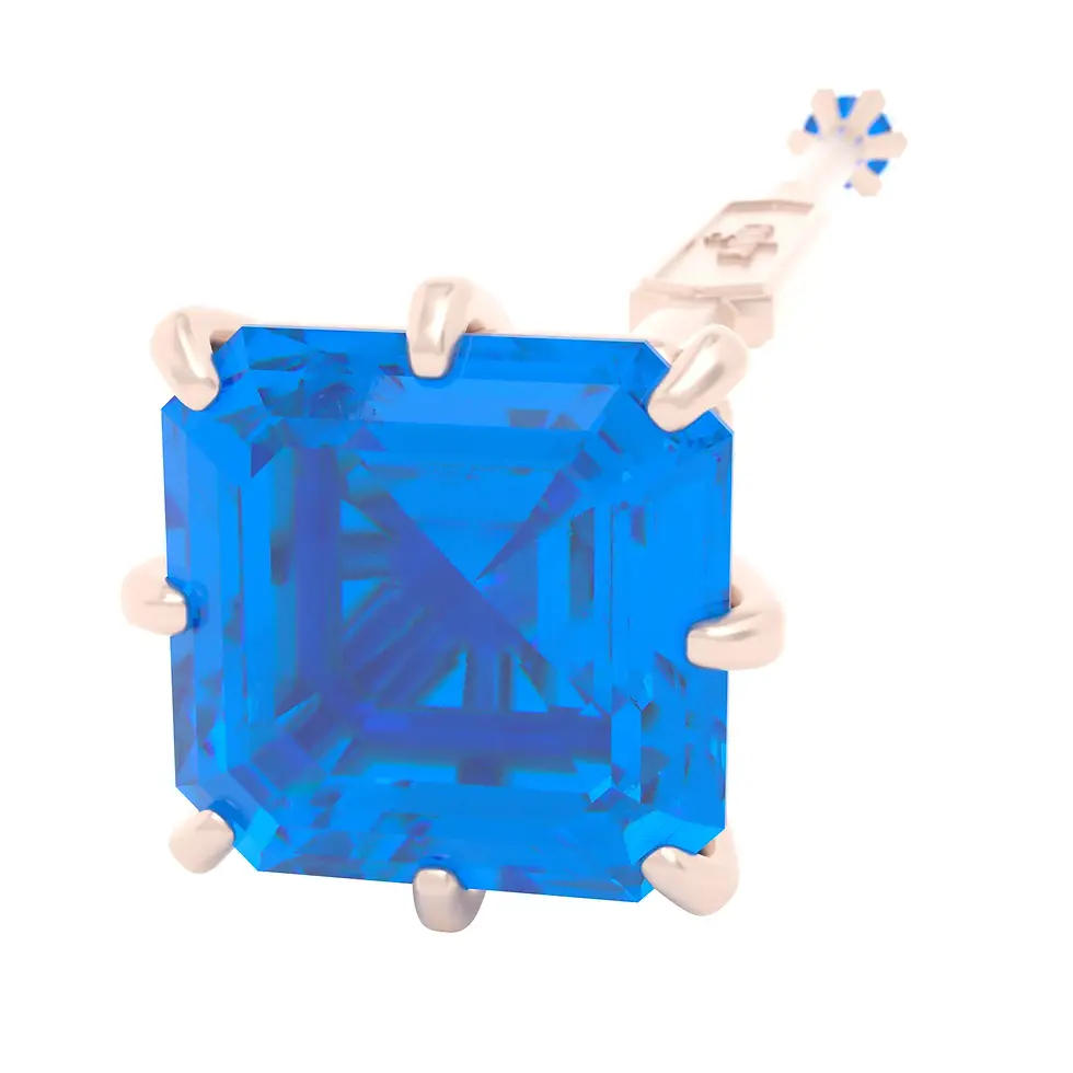 Thumbnail: Viski Saba - Rose Gold with London Blue Topaz