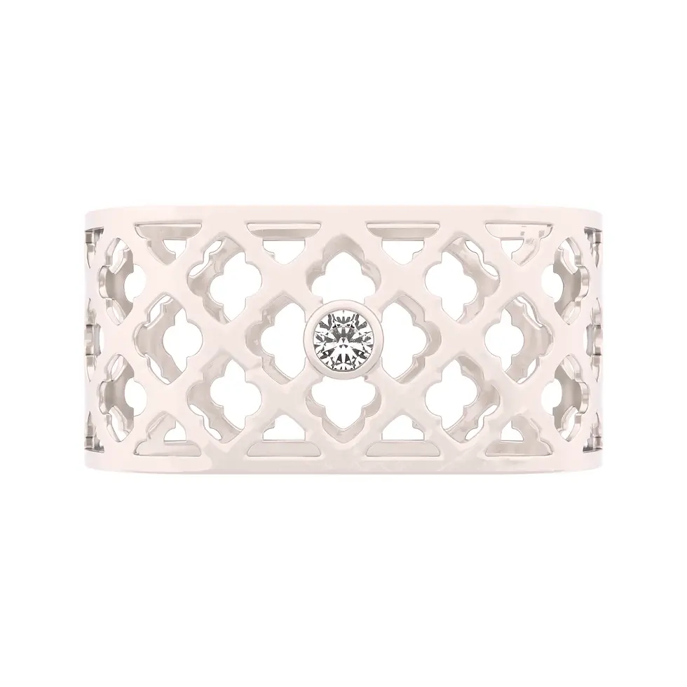 Thumbnail: Sands Oriental - Napkin Rings with White Sapphire - GIFT SET 2 pieces