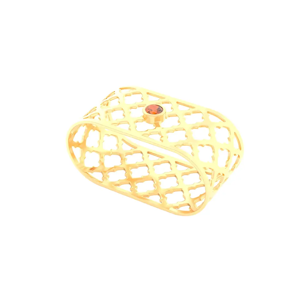 Thumbnail: Sands Oriental - Napkin Rings with Spessartite Garnet - GIFT SET 2 pieces