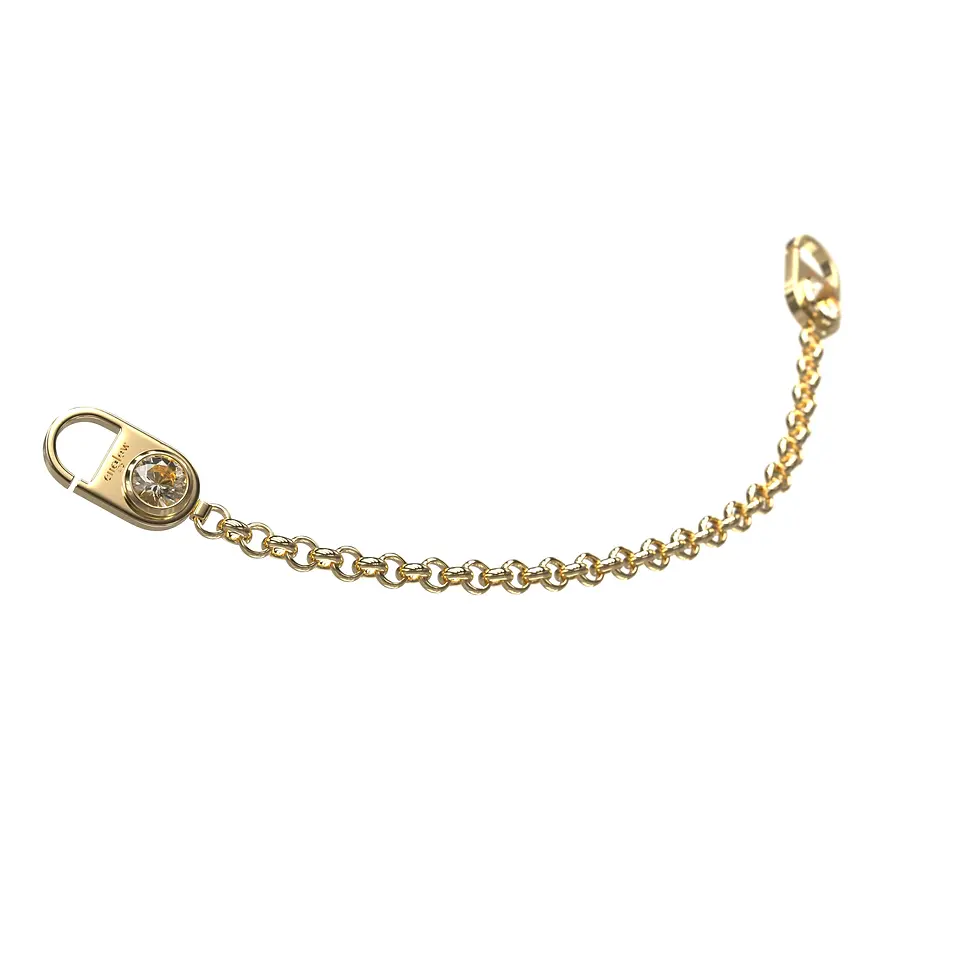 Thumbnail: CRYS LUZE Sweatshirt - black, Yellow Gold with Peach Morganite