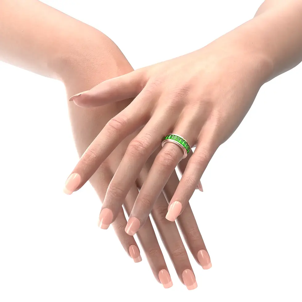 Miniaturbild: Selva - Unisex Eternity Ring with Peridot