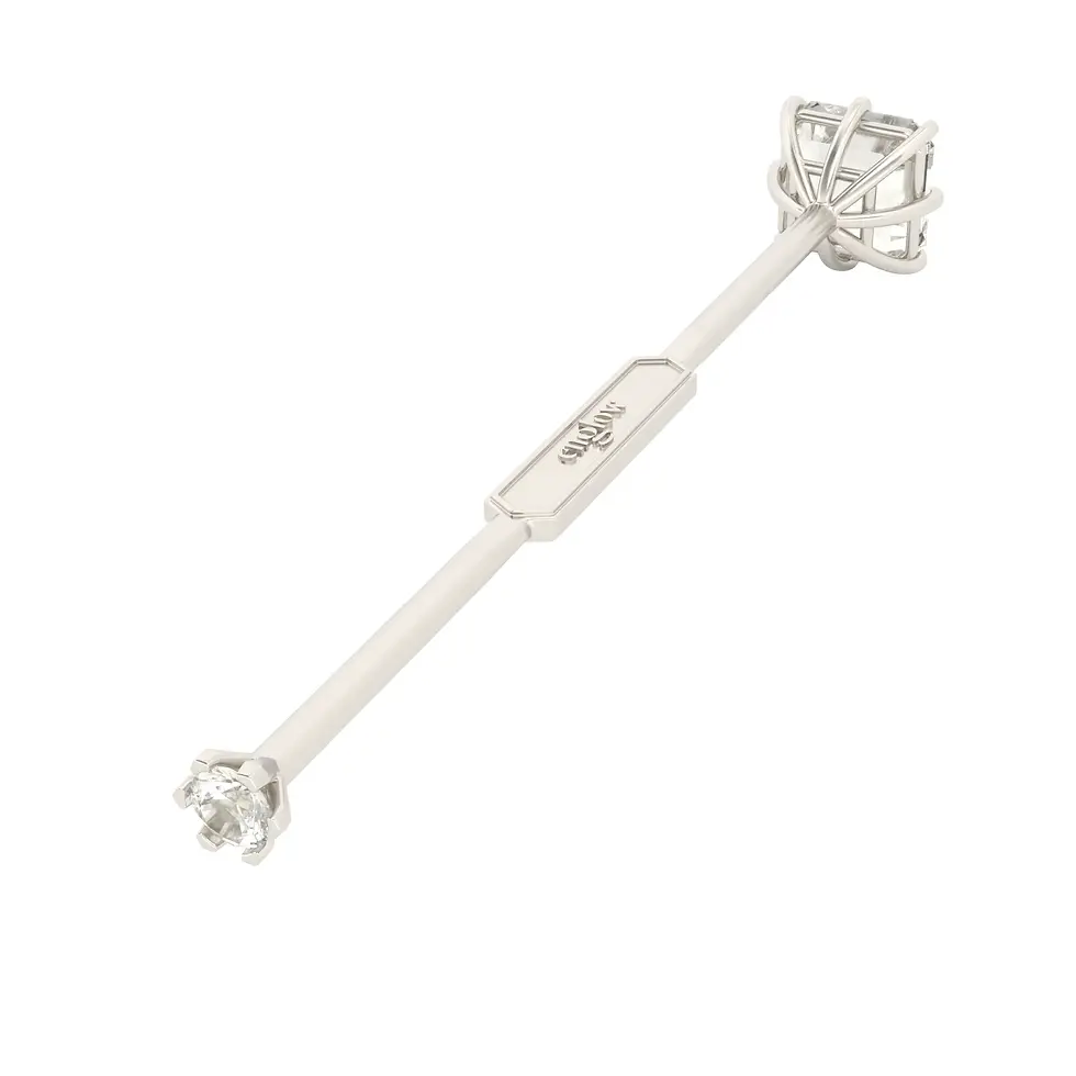 Viski Saba - White Gold with White Sapphire