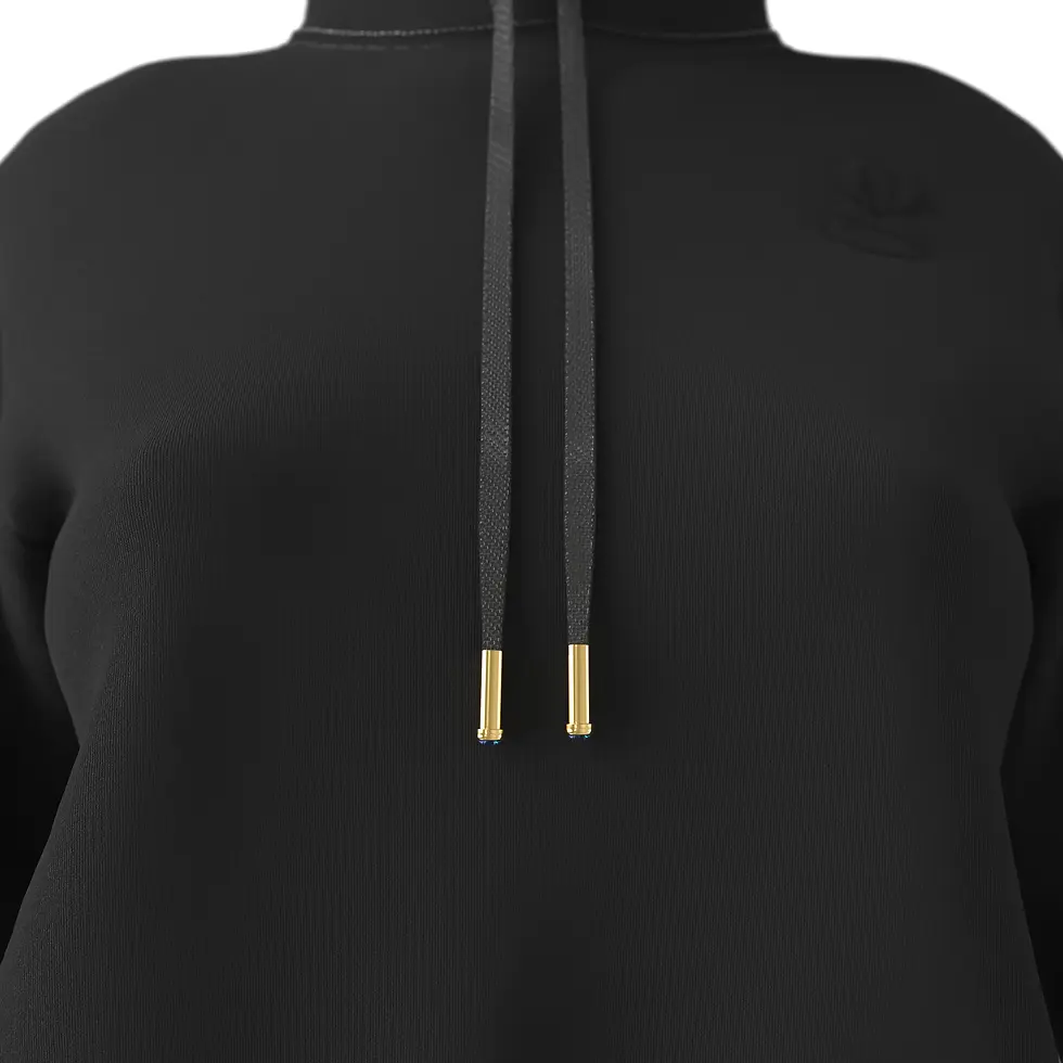 Thumbnail: HUPPU Hoodie - black, Yellow Gold with Peacock Tanzanite