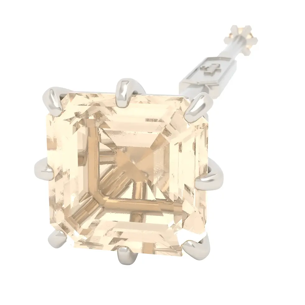 Thumbnail: Viski Saba - White Gold with Champagne Quartz