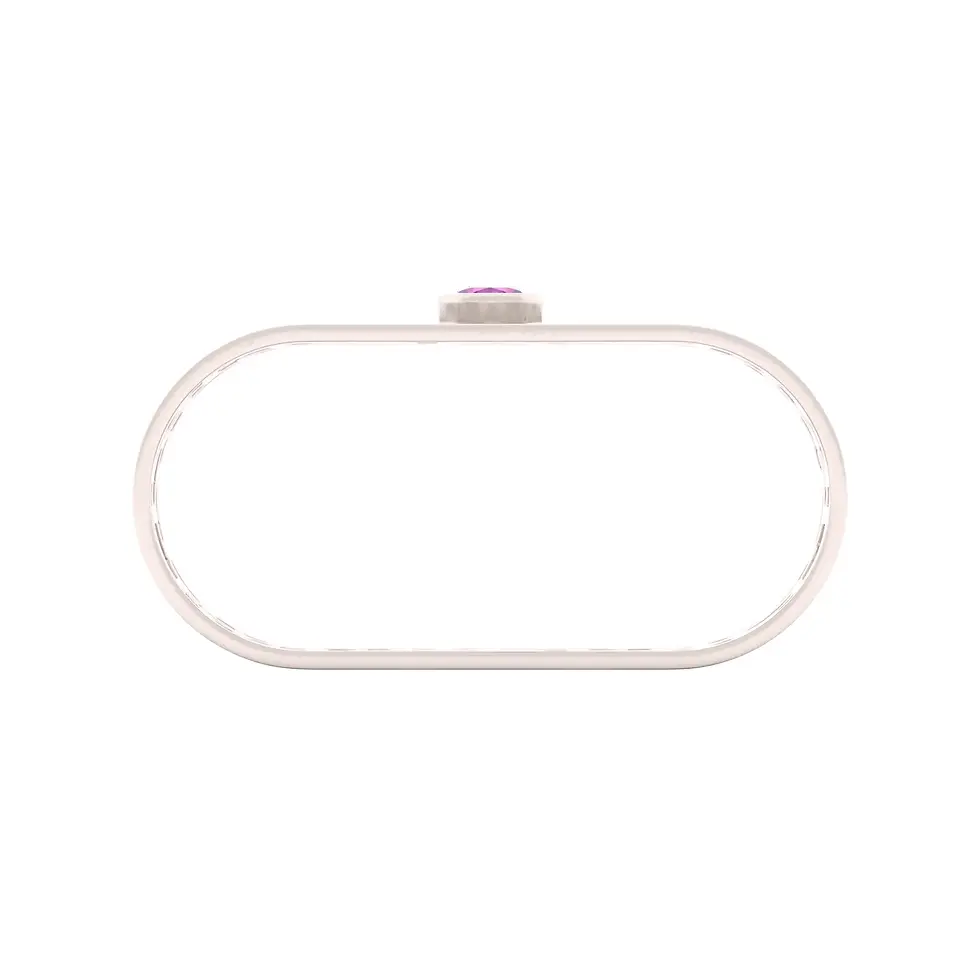 Thumbnail: Sands Art-Déco - Napkin Rings with Pink Sapphire - GIFT SET 2 pieces