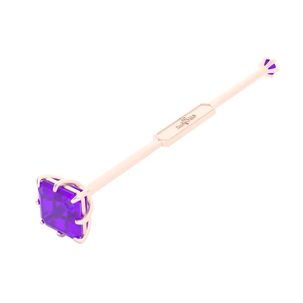Miniaturbild: Viski Saba - Whiskey Stirrer Saba with Purple Amethyst - GIFT SET