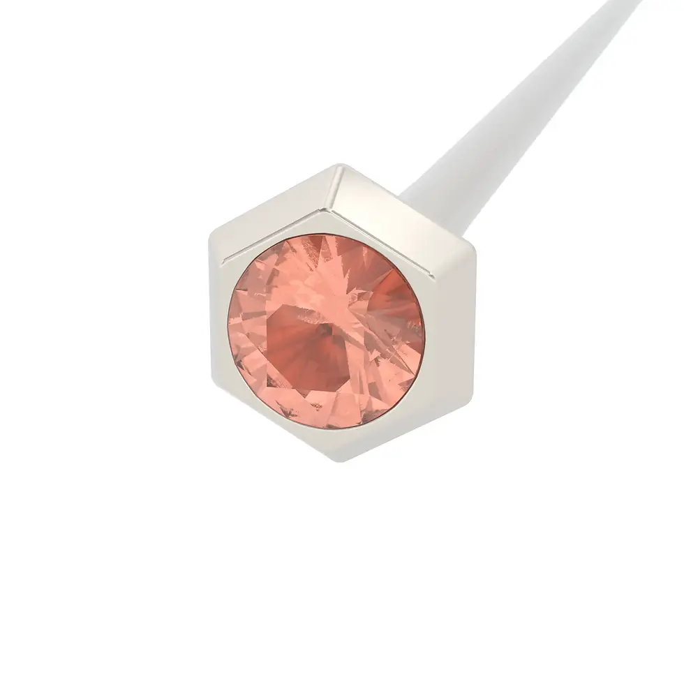 Thumbnail: Coctel Saba - White Gold with Peach Tourmaline