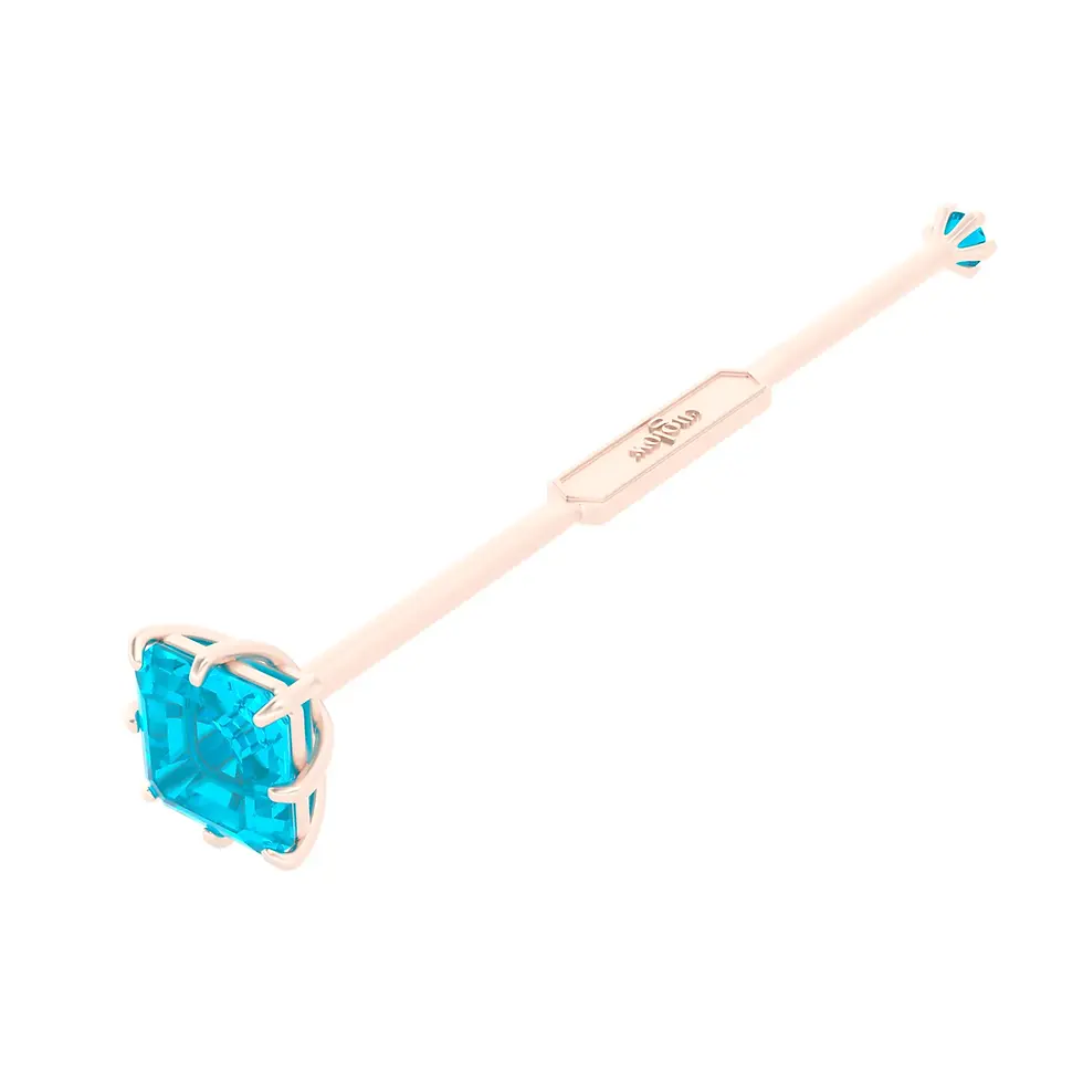 Miniaturbild: Viski Saba - Whiskey Stirrer Saba with Paraiba Tourmaline - GIFT SET
