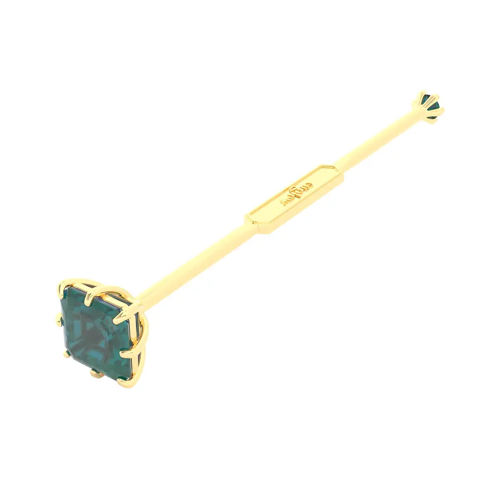 Thumbnail: Viski Saba - Whiskey Stirrer Saba with Peacock Tanzanite