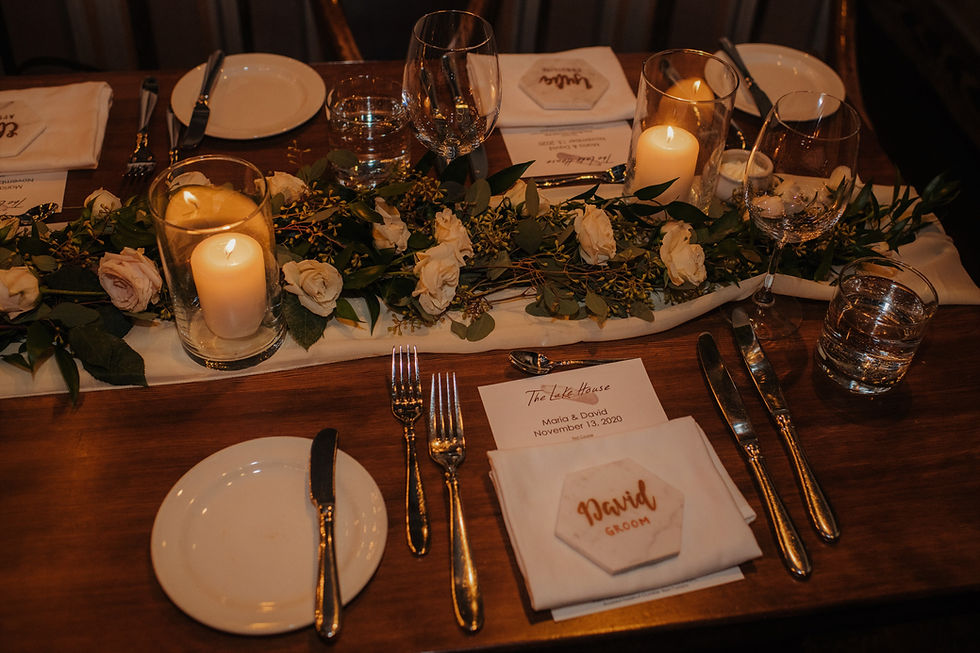 Lakehouse Wedding Reception tablescape
